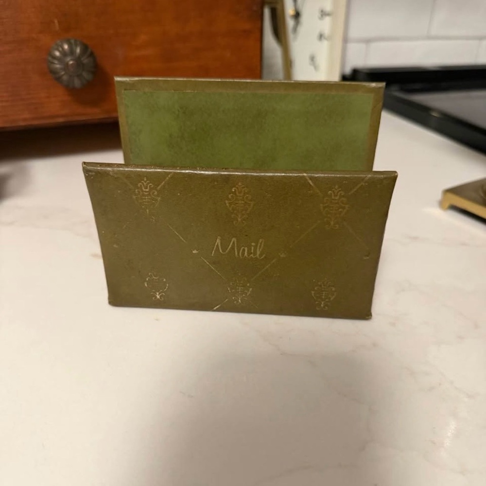 Vintage Green Mail Holder
